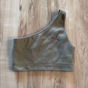 One-Shoulder Sports Bra - Green